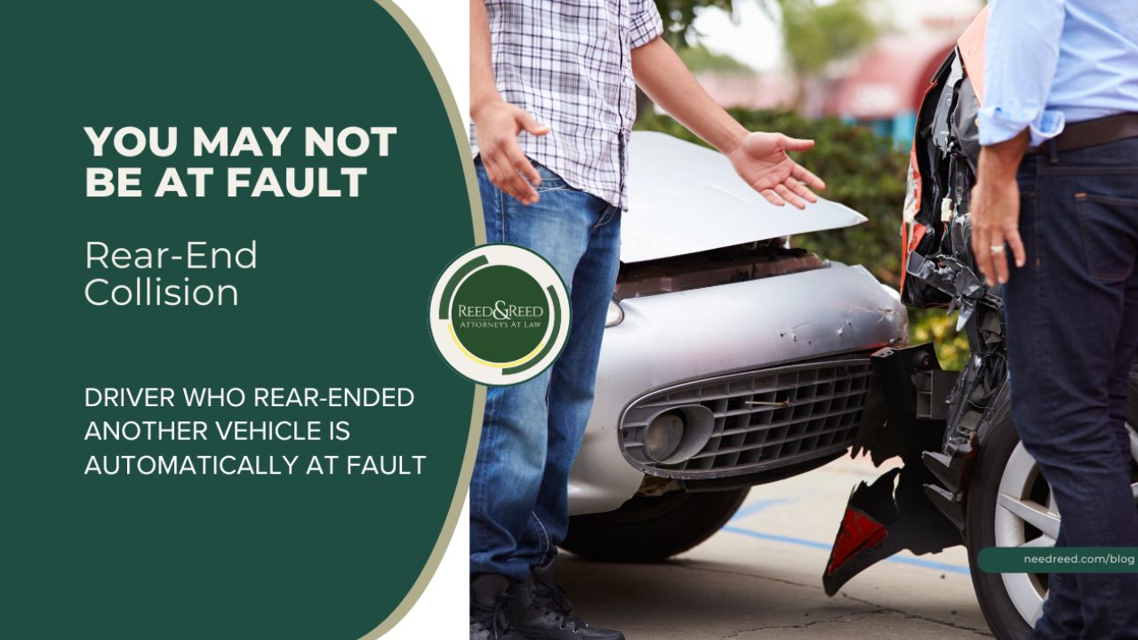 You may not be at fault rear-end collision